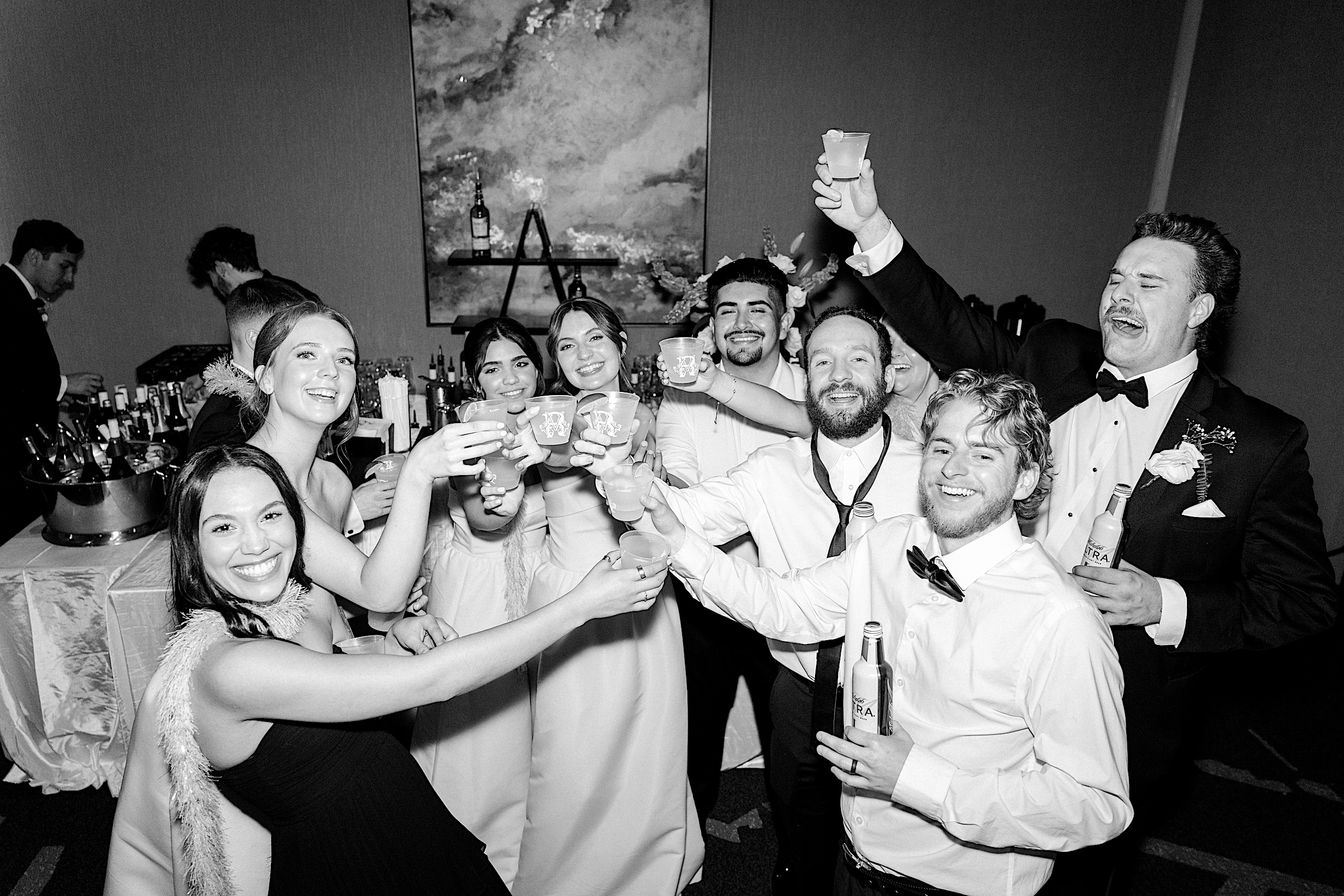 Party photos taken at the reception of Ryan & Alejandra's Wedding at Stonebriar Country Club located in Frisco, Texas. 