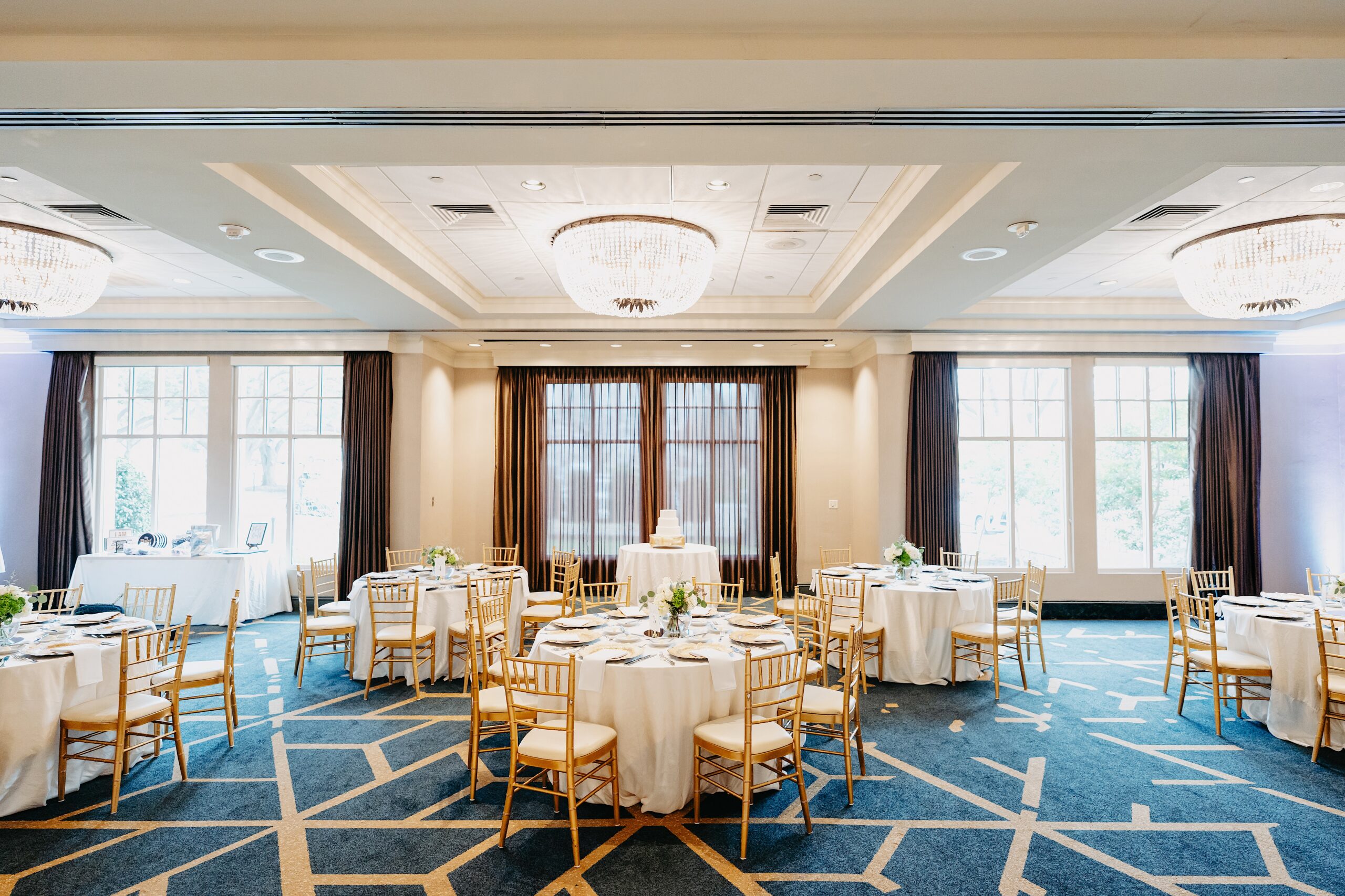 The grand ballroom of Ryan & Alejandra Wedding at Stonebriar Country Club located in Frisco, Texas. 